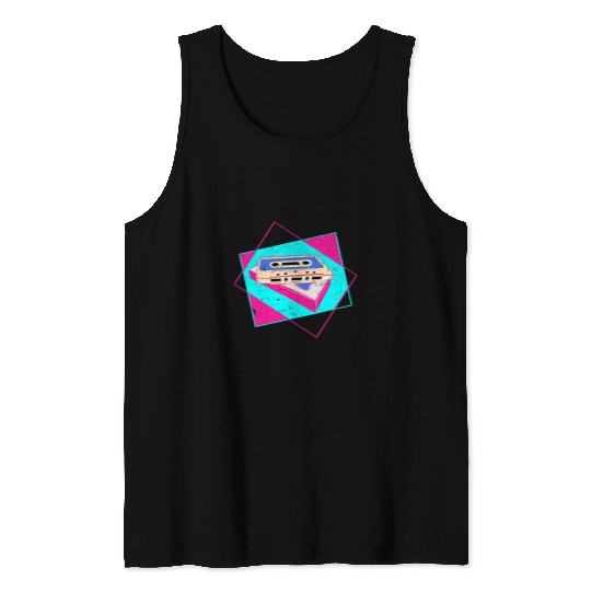 1990s Art vintages 80s Generation Retro Cassette Vaporwave Tank Tops