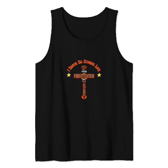 Volunteer Firemen First Responders Pray for Firemen Women Tank Tops