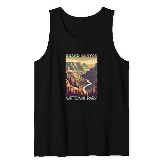 vintages Grand Canyon National Park outdoor Camping Vacation Tank Tops