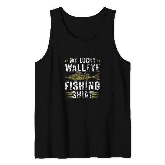 My Lucky Walleye Fishing Tank Tops