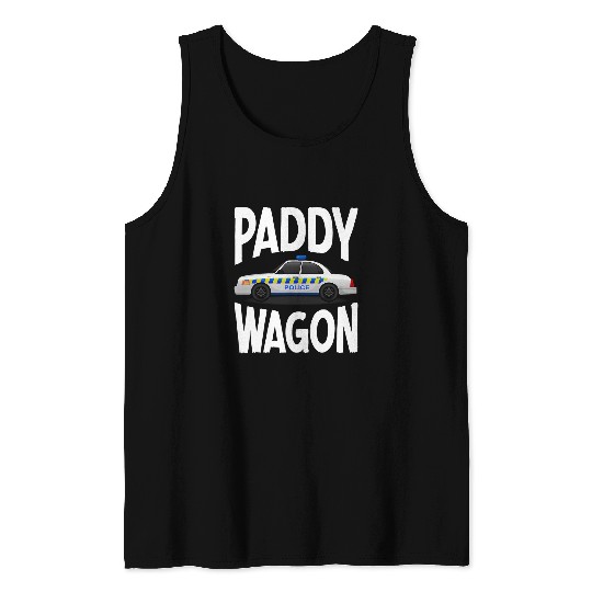 St Patricks Day s Paddy Wagon Police Car Bar Crawl Tank Tops