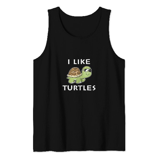 Turtle Pet I like Turtles Tortoise Sea Animal Funny Gift 3 Tank Tops