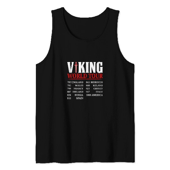 Viking World Tour Norse Mythology Gift Historical Era Tank Tops