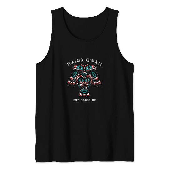 Alaska Native American Indian Tlingit Haida Gwaii Eagle Bear Tank Tops