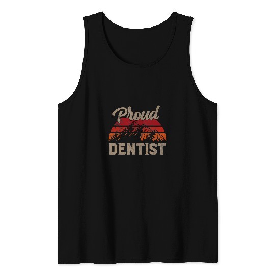Funny dentists Superhero vintages Men Dad Tank Tops