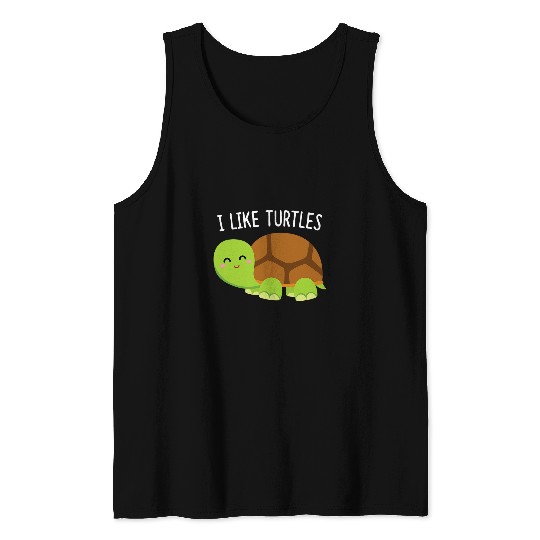 Turtle Pet I like turtles turtle 1 Tank Tops