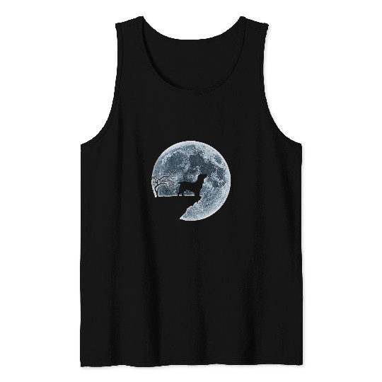 Boykin Spaniel Halloween Costume Moon Silhouette Tank Tops