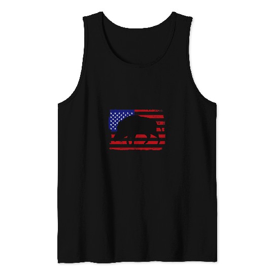Hog Removal Technician Boar Hunting Wild vintages Pig US Flag 21 Tank Tops