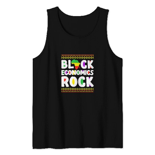 African American Black Economics Rock Juneteenth Tank Tops