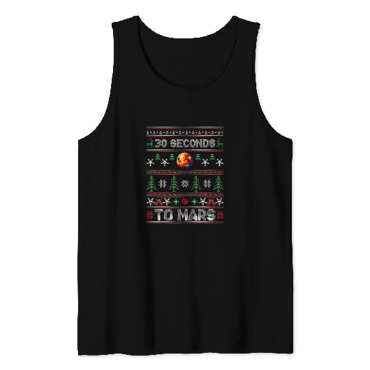 30 Seconds To Mars Ugly Christmas Sweater Funny Music Lovers Tank Tops
