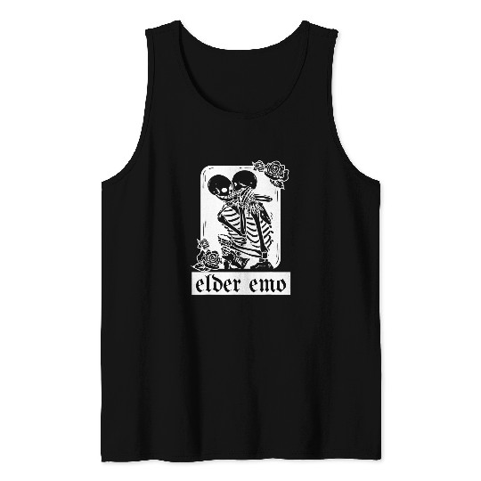 Elder Emo Funny Emo Music Fan Scene Alternative 90s Kids Pun 15 Tank Tops