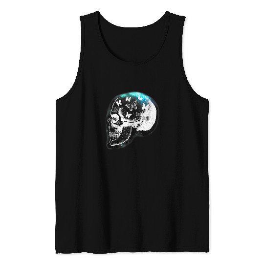 Fairy Grunge Skull Fairycore Skeletons Butterfly Aesthetic Tank Tops