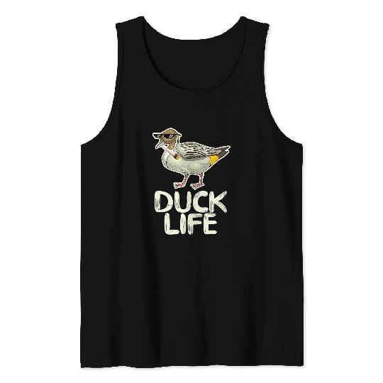 Duck Pet Life Thug Life Gagster Serial Chiller Duck Cool Fun Tank Tops