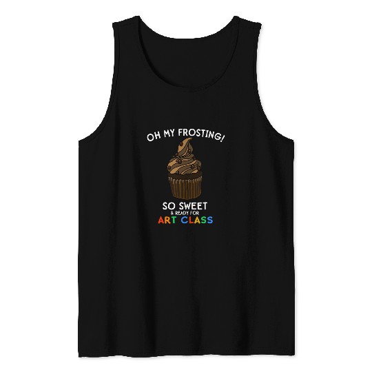 Art Class Back to School Cupcake Funny Cute Girls Artist Tank Tops