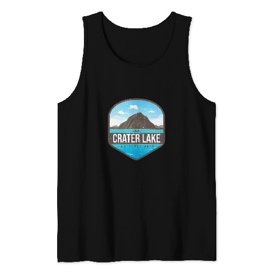 Crater Lake National Park Oregon Mount Mazama Hiking Camping Tank Tops