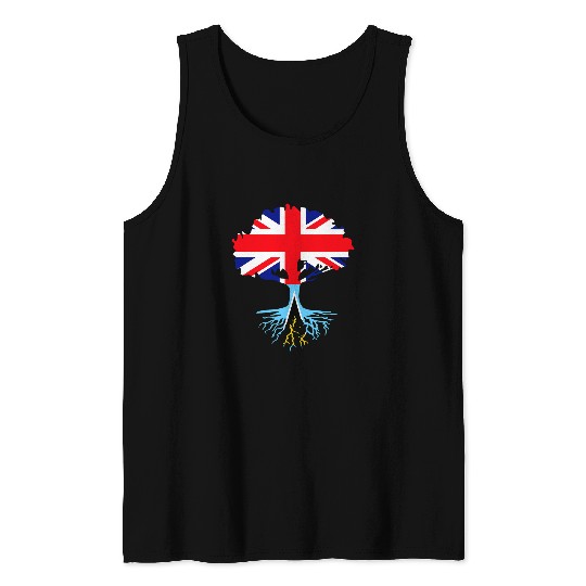 British Grown St Lucian Roots englands And St Lucia Pride Tank Tops