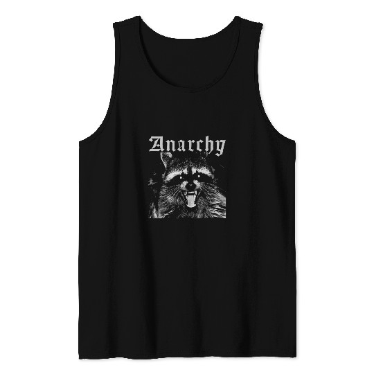 Raccoon Pet Anarchy Raccoon Trash Racoon Rebel anarchist ungovernable Tank Tops