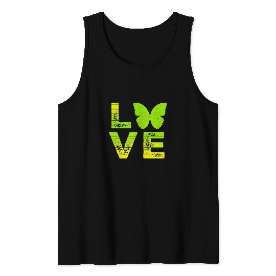I Love Butterflys Insect Butterfly Loving Boys 2Girls Tank Tops
