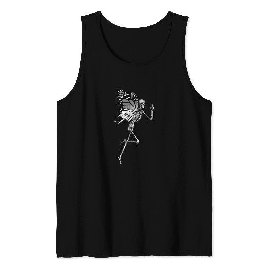 Fairycore Skeletons Fairy Aesthetic Grunge Butterfly Gothic Tank Tops