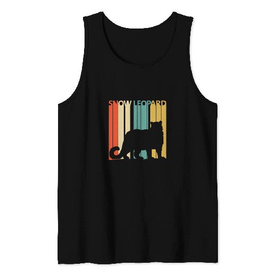 Cute Snow Leopard Safari Zoo Animal Art Tank Tops
