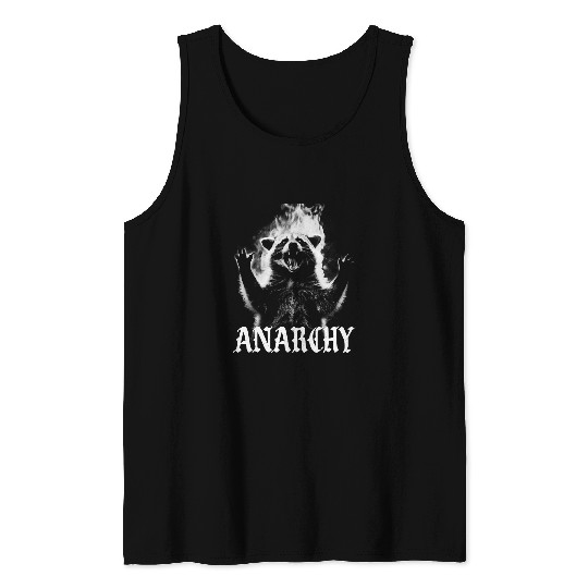 Raccoon Pet Anarchy Raccoon Funny Weird Oddly Specific Meme Tank Tops