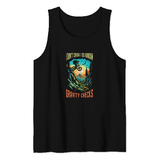 Retro Bike Life Master of Gravity Checks Tank Tops