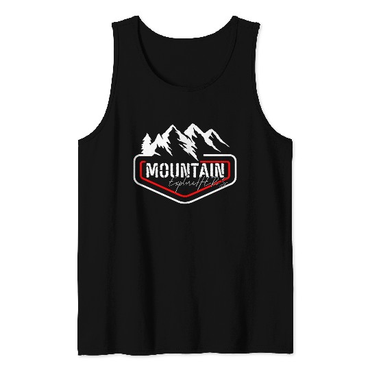 Womens Women Hiking Mountain Nature Sunrise Pine Explore Hers 4 Tank Tops
