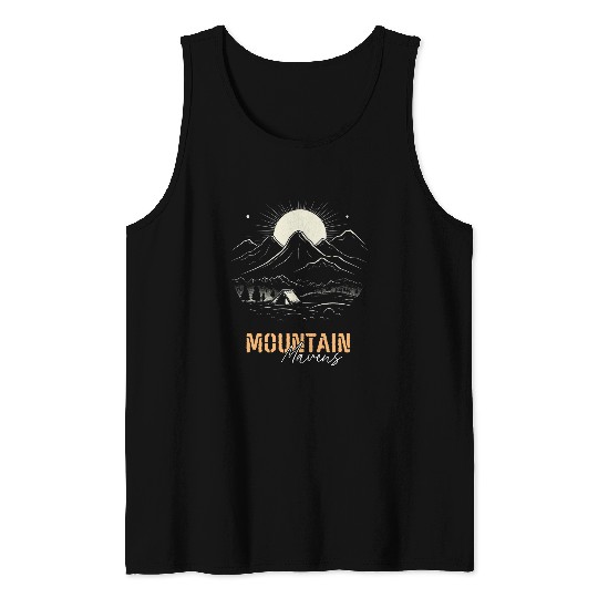 Women Hiking Mountain Nature Sunrise Peak Explore Hers 8 Tank Tops