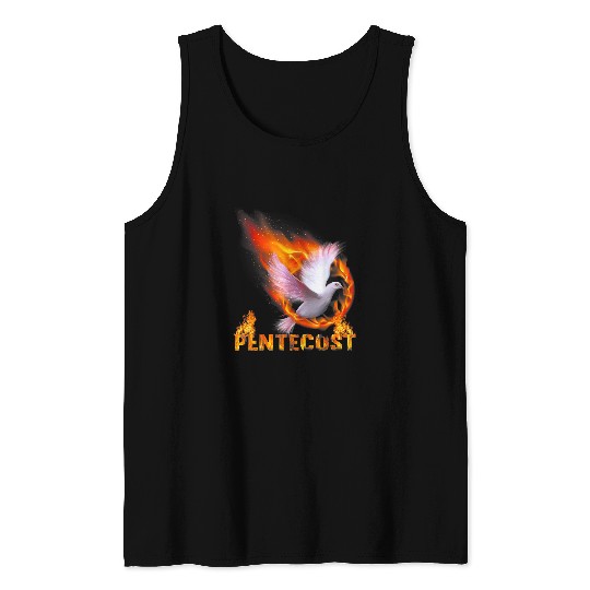 Pentecost Doves Fires Flame Holy Spirit Catholic Tank Tops
