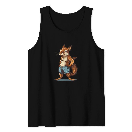 Squirrel Pet Swim Trunks Squirrel Costume for Boys and Girls Tank Tops