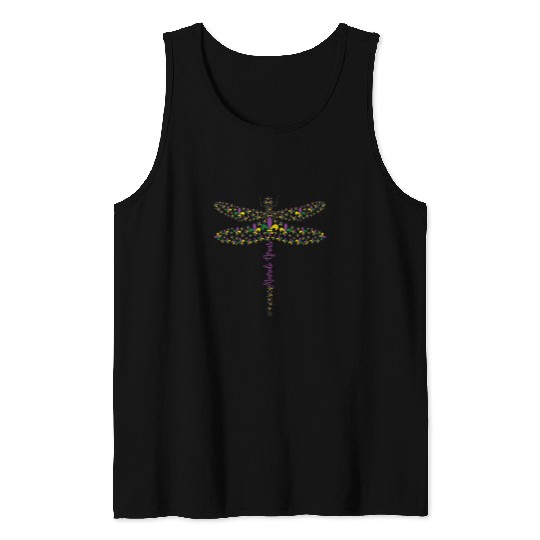 Dragonfly Fleur De Lis Mardi Gras Tank Tops