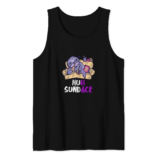 Sloth Pet Ace No Sunday Gothic Lazy Sloth Asexuality LGBQA Asexual Tank Tops