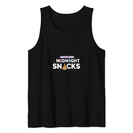 Owl Pet Gotta Love Midnight Snack Funny Night Owl Foodie Tank Tops