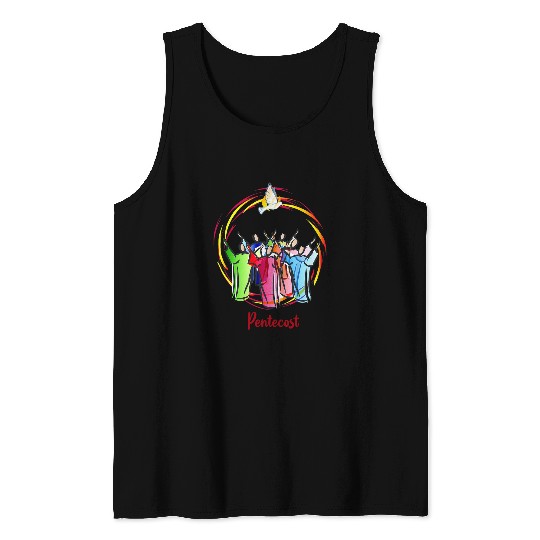 Pentecost Doves Tongues Fires Flame Holy Spirit Catholic 1 Tank Tops