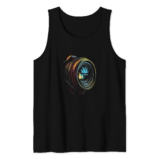 Photography Camera Lens Photographer Camera Lover Tank Tops