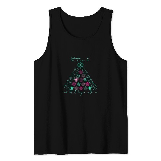 Turtle Pet Peace on Earth Sweet Sea Turtle Christmas Tree Southern Tank Tops