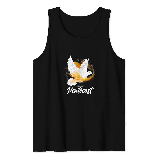 Pentecost Doves Tongues Fires Flame Holy Spirit Catholic Tank Tops