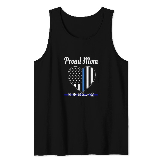 Womens Mothers Day s for Mom in Police Service Plus Size Tee Tank Tops
