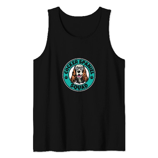 Cocker Spaniel Squad I Dog Lover I Cocker Spaniel Tank Tops