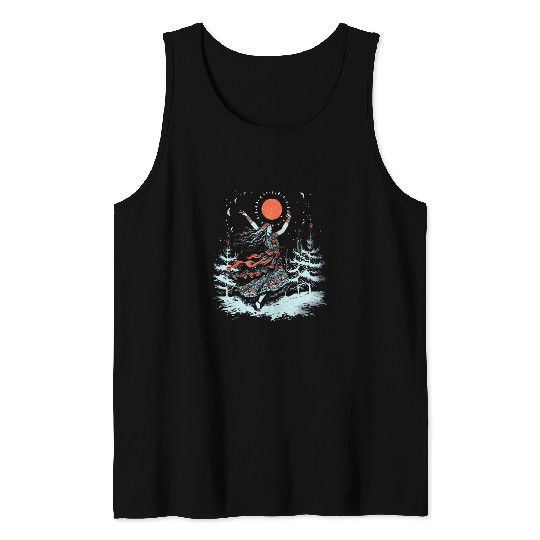 Van Gogh Style Winter Solstice Christmas Dance Fashion 3 Tank Tops