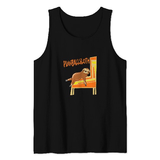 Sloth Pet Pinball Sloth Gift Women Girls Pinball Player Tank Tops