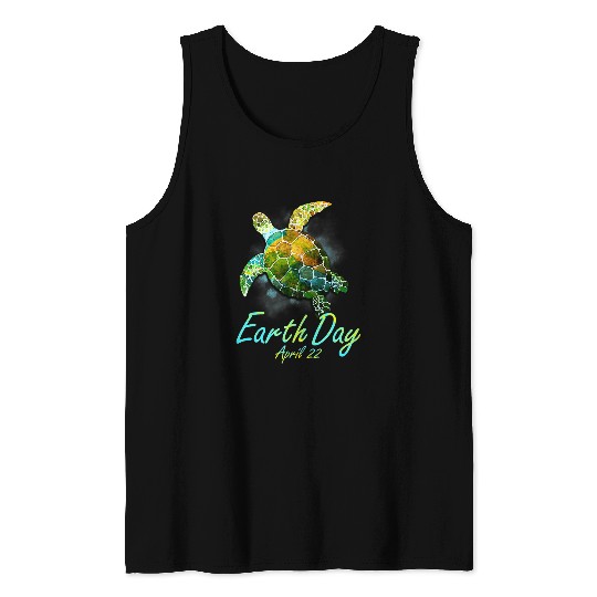 Turtle Pet Planet Funny Love World Environment Earth Day 6 Tank Tops
