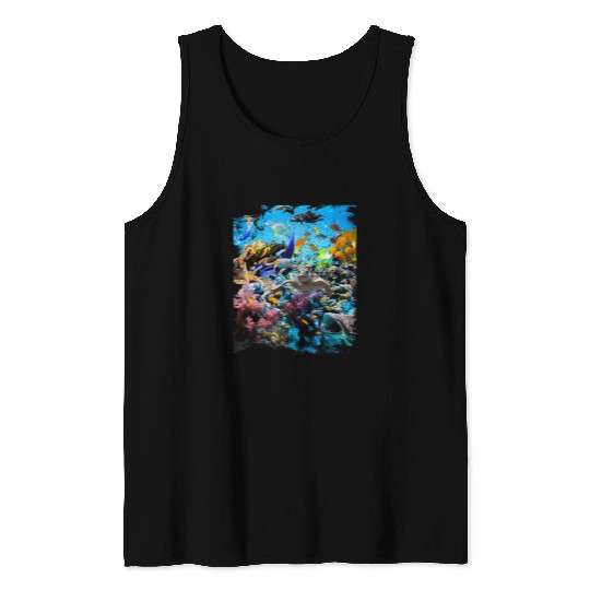Turtle Pet Ocean Dolphin Shark Turtle Coral Sea Fish Orca Whale Reef Tank Tops