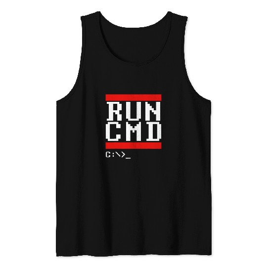 Run CMD s Computer Command Software Coder Programmer Tank Tops