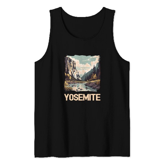 Yosemite National Park Adventure Hiking Nature Design 1 Tank Tops