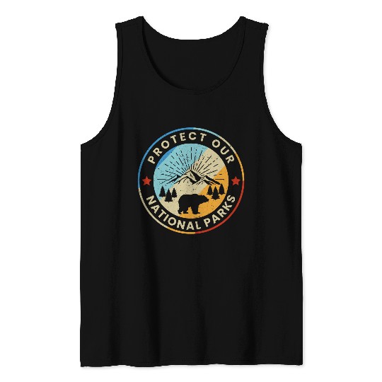 Protect Our National Parks vintages Preserve Retro Hiking Tank Tops
