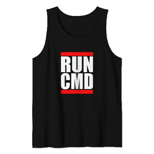 Run CMD Funny Software Developer Programmer 1 Tank Tops