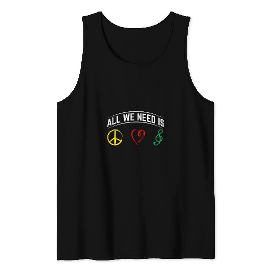All We Need Is Reggae Style Design For Reggae Music Lovers Tank Tops