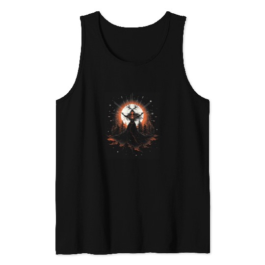 Winter Solstice Christmas Prayer Van Gogh Style Fashion 4 Tank Tops
