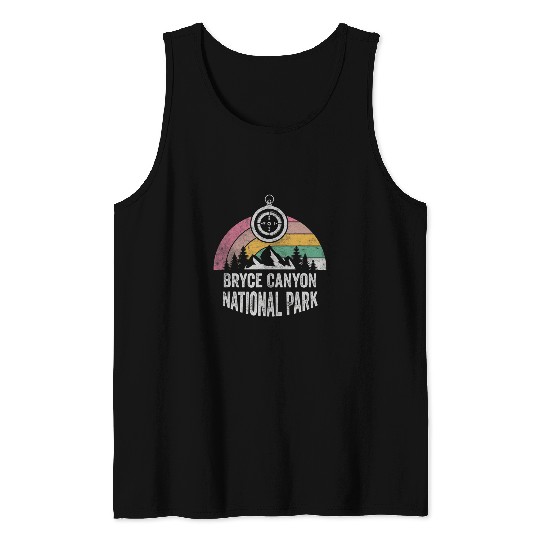 vintages Retro Bryce Canyon National Park Sunset Adventure 4 Tank Tops